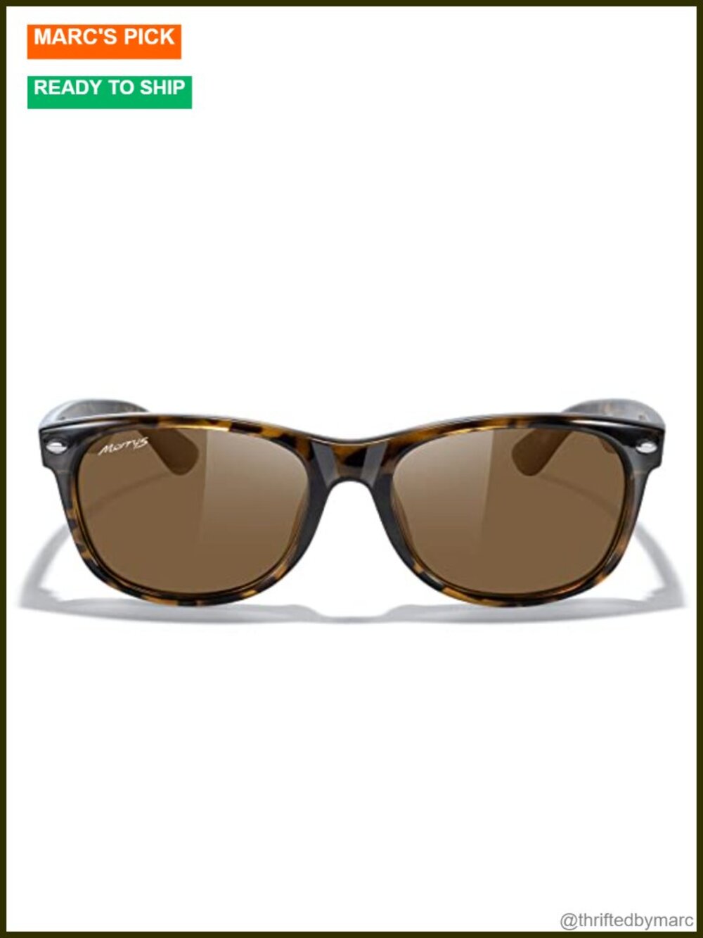 Classic Square Sunglasses Polarized UV400 Glass Lenses with Case
